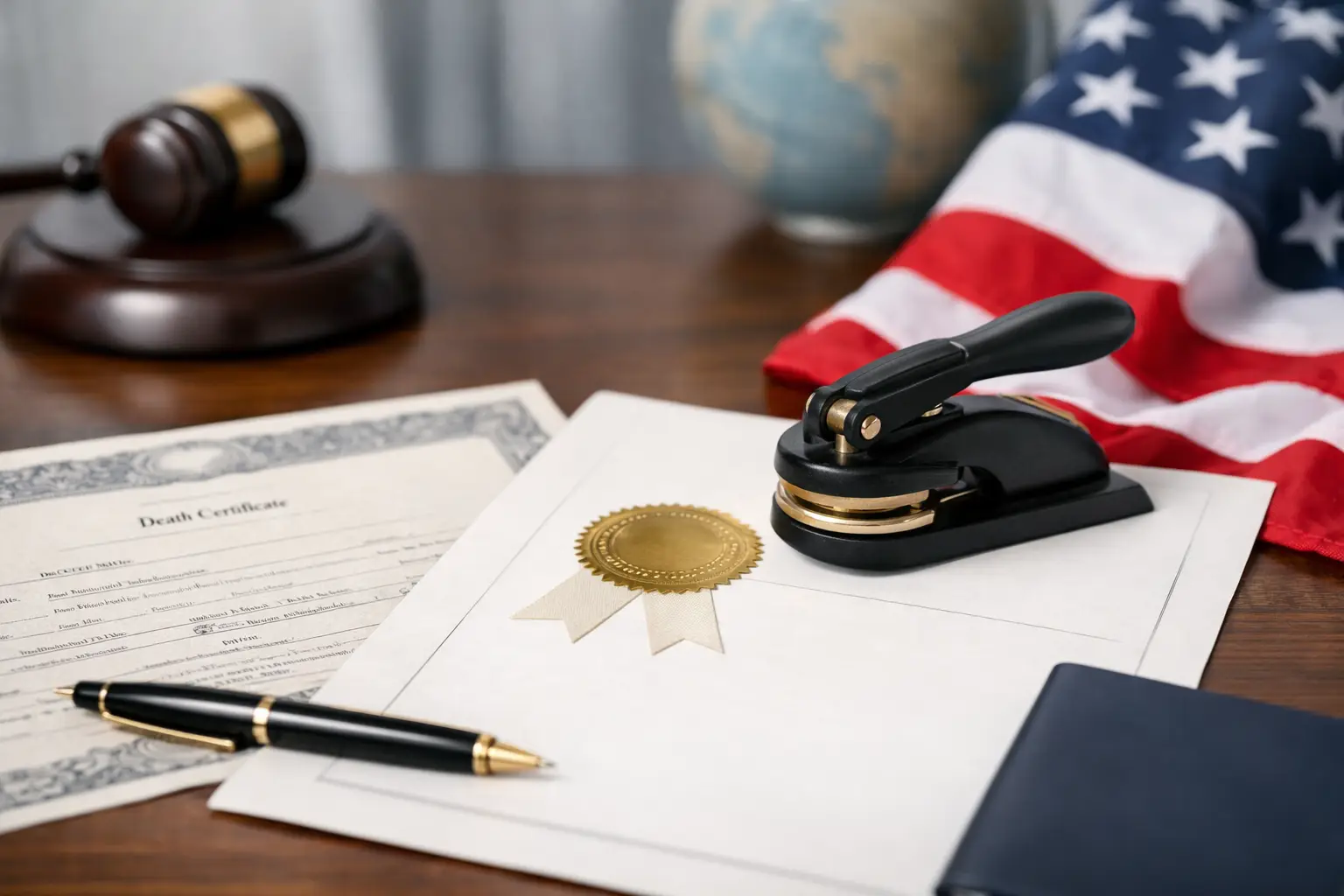 Apostilla de acta de defunción americana