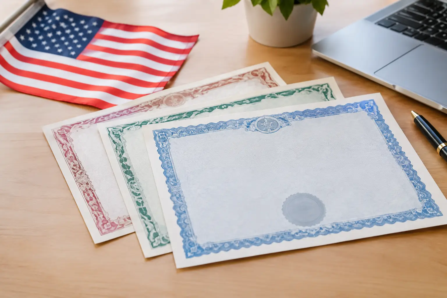Tipos de certificados vitales en Estados Unidos